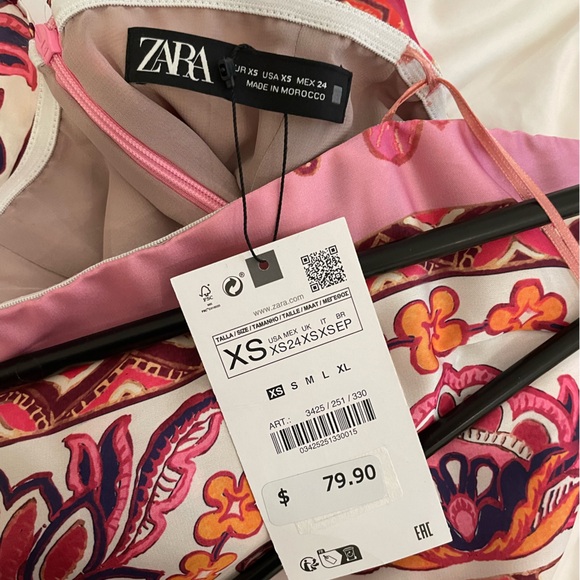 ZARA STRAPLESS FLORAL PRINT JUMPSUIT - Picture 6 of 9